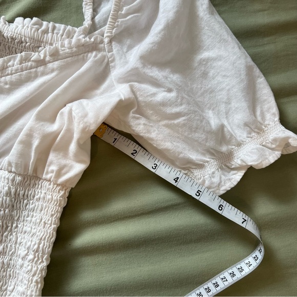 NWOT Abercrombie & Fitch Short Sleeve Smocked Waist Top - Picture 5 of 11